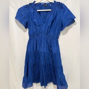 Kobi Halperin Casey Tiered Flutter Sleeve Dress